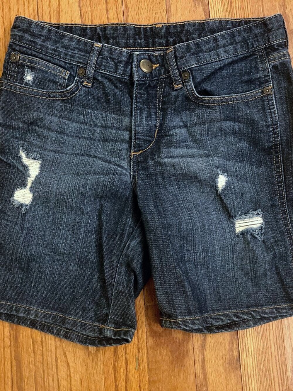 GAP Women's Distressed Ripped STRETCH Denim Shorts ~ Sz 0